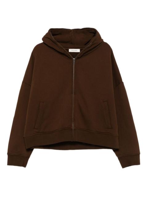 zip-fastening sweatshirt