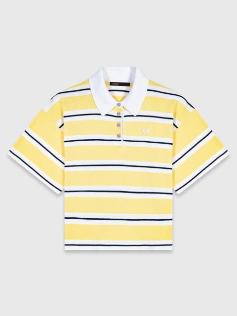 Striped short-sleeve polo