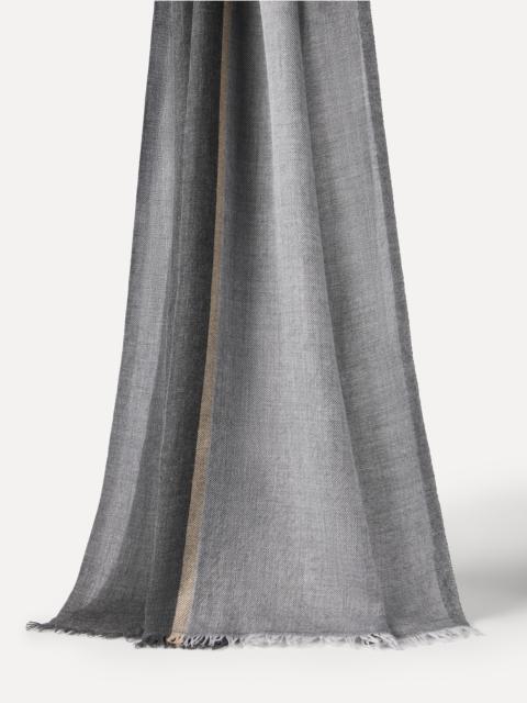 Cashmere and silk color block scarf