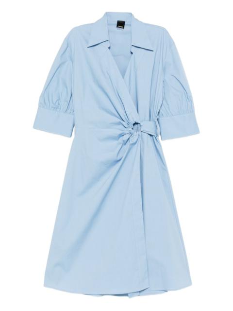 logo-embroidered midi skirt