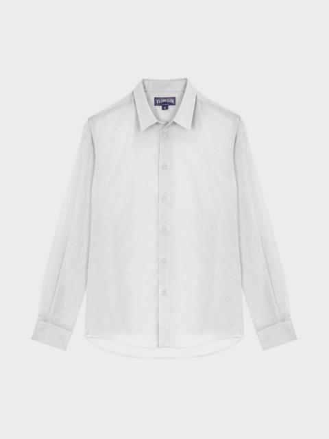 Unisex Cotton Voile Lightweight Shirt Solid