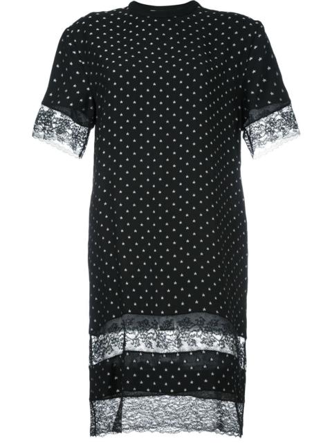 lace panel T-shirt dress