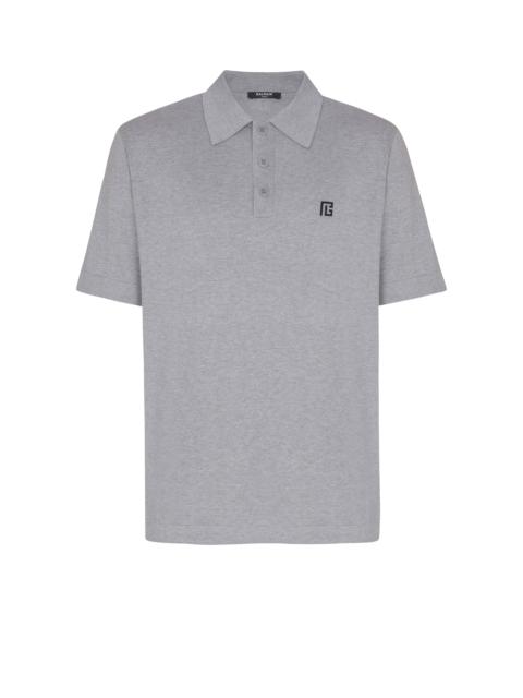 Embroidered cotton polo