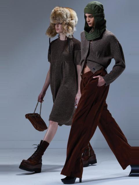 PLEATED WIDE LEG LEATHER PANT