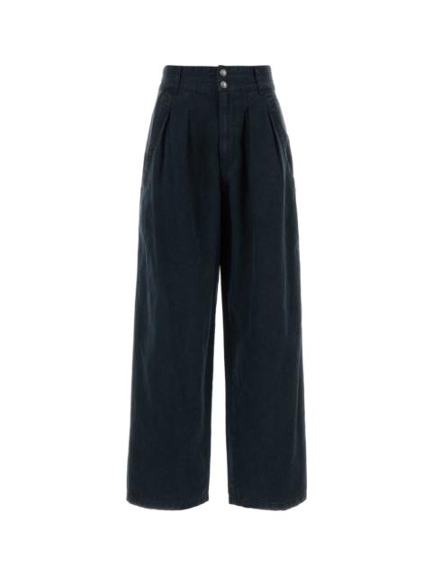 Black Denim Wide-leg Nadine Jeans