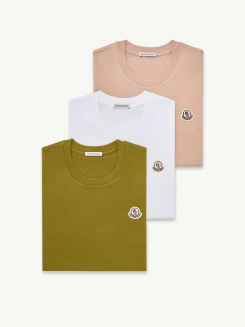 Logo Patch Cotton T-Shirt (Pack of Three)