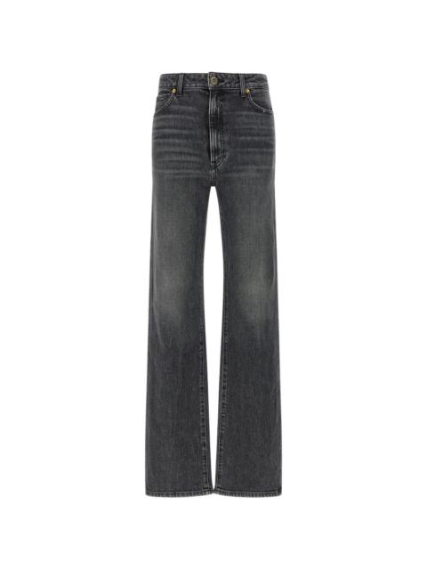 Stonewashed straight jeans