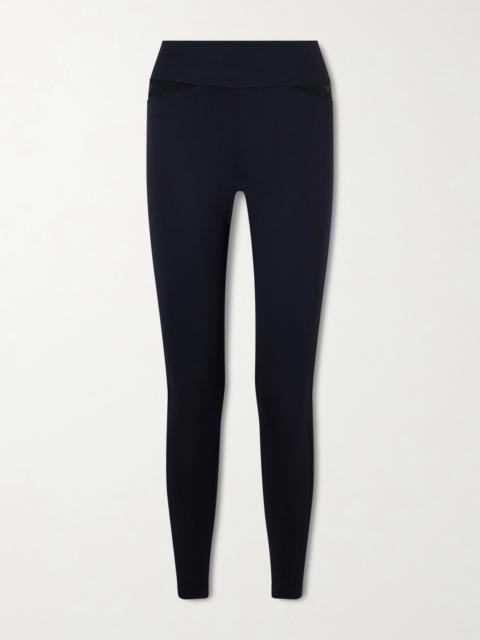 Comaneci Mesh-trimmed Stretch-jersey Leggings