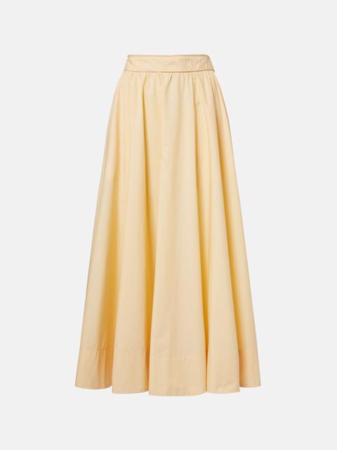 Cotton midi skirt