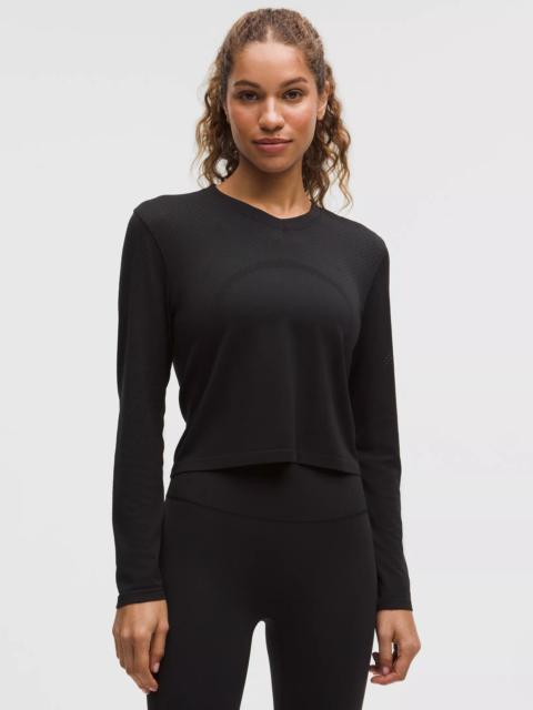 Swiftly Open-Hole V-Neck Long-Sleeve Shirt