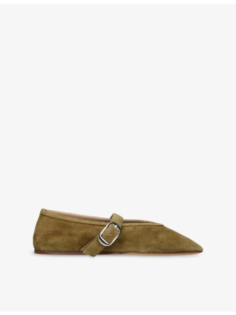 Stella Single-Strap Suede Pumps