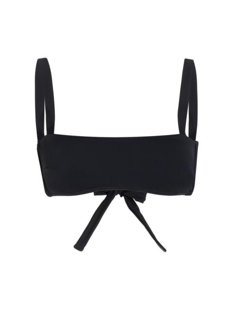 The Portofino Tie-Back Bikini Top black