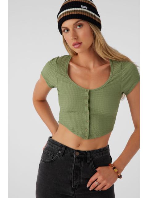 Marlena Textured Knit Crop Top