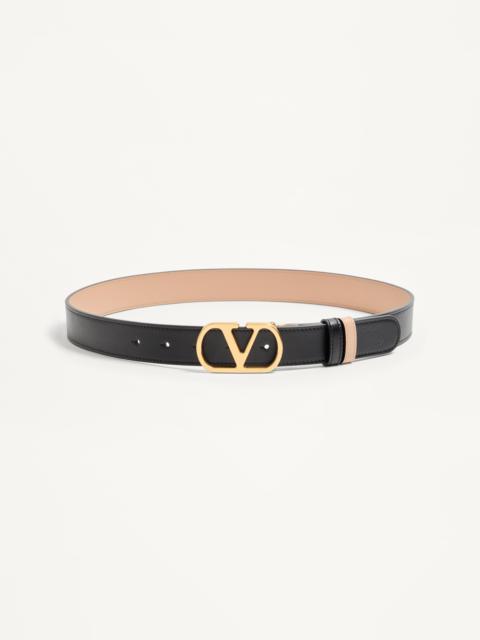 VLOGO SIGNATURE REVERSIBLE SHINY CALFSKIN BELT 30 MM