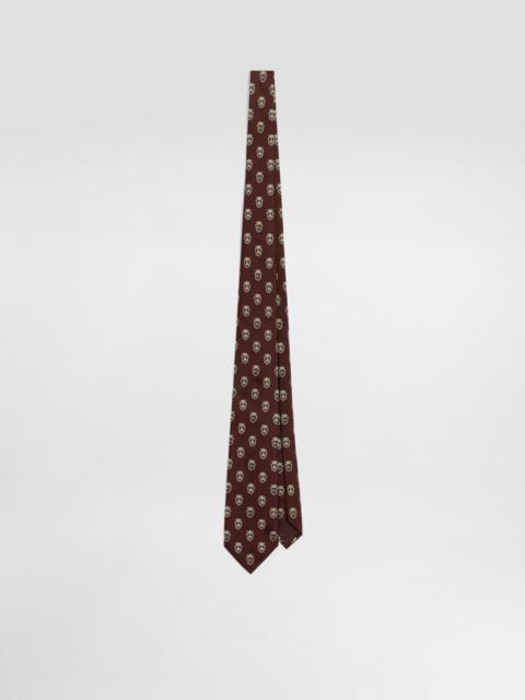 Jacquard tie with heraldic shields