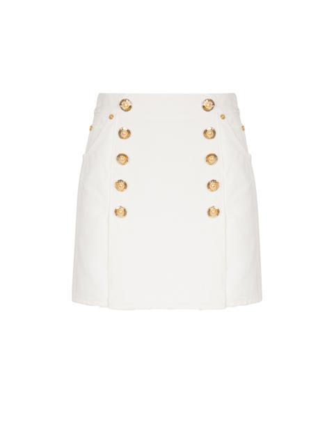 Short cotton canvas skirt