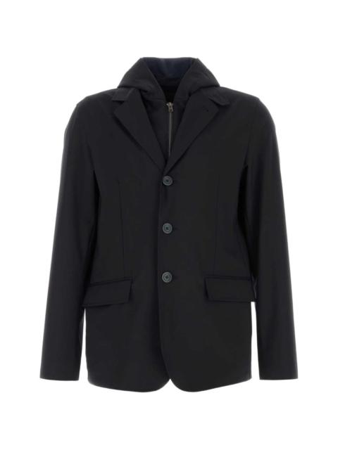 hooded blazer