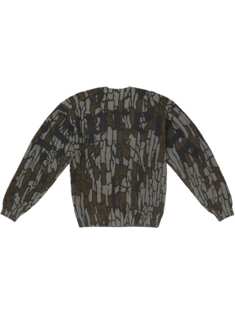 Supreme Old English Printed Sweater Mossy Oak Trebark Camo