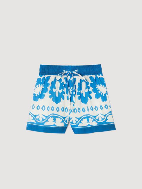 WIDE-LEG PATTERNED SHORTS