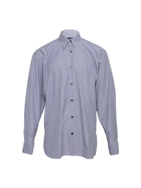 Easy Iron Stripe Cotton Shirt