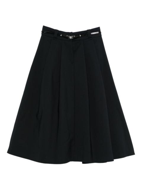 belted midi skirt