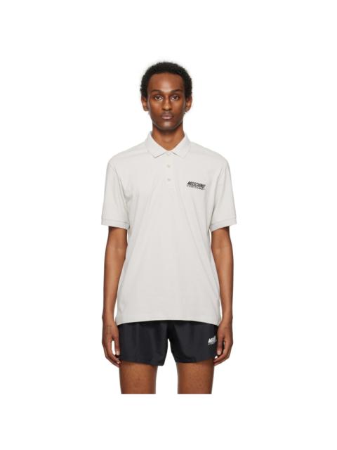 Gray Embroidered Polo