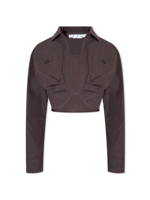 Off-White Twist Crop Top