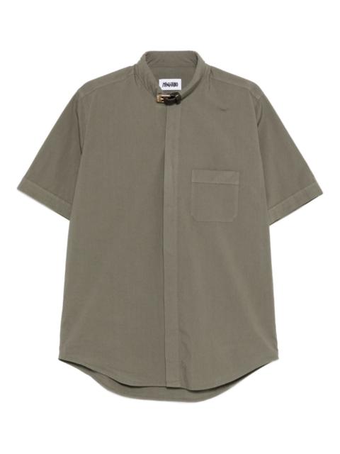 buttoned-fastening short-sleeve shirt