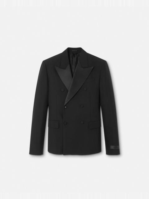 Mohair-Blend Double-Breasted Blazer