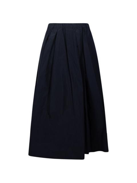 flared cotton-blend taffeta skirt