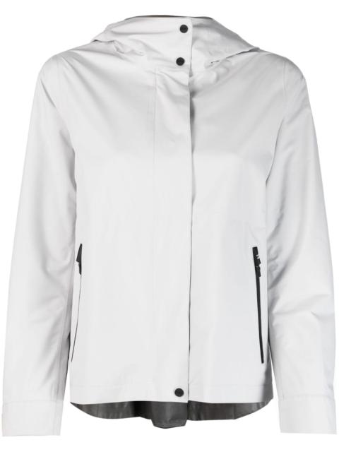 pleat-detail rain jacket