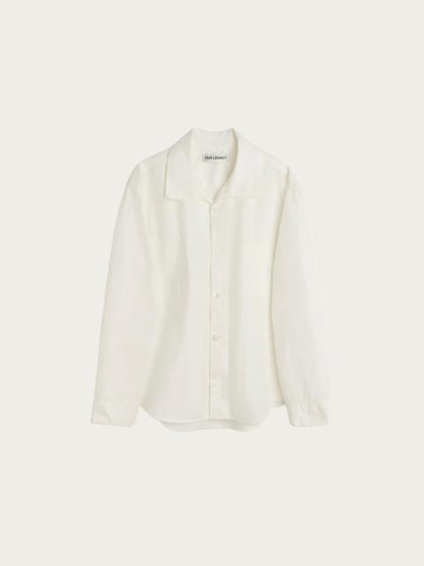 Funnel Shirt - White Dense Poplin