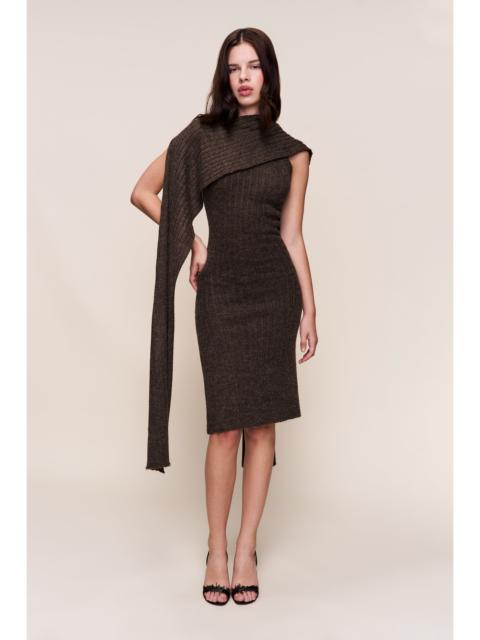 HOODED KNIT DRESS