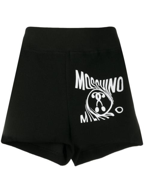 elasticated logo-print shorts