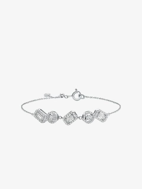 Precious Metal-Plated Sterling Silver Pavé Bracelet