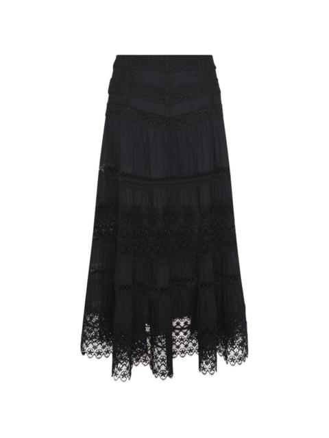 Serza crochet-design tiered skirt