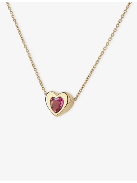 True Love 14ct Yellow Gold And 1.00ct Tourmaline Necklace