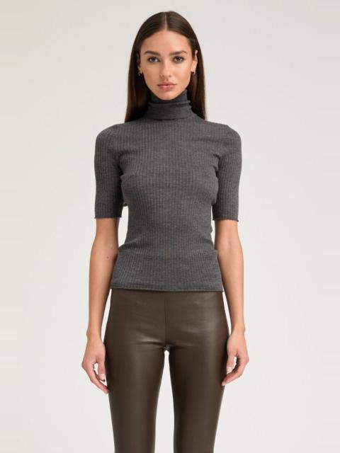 CHARCOAL CASHMERE TURTLENECK
