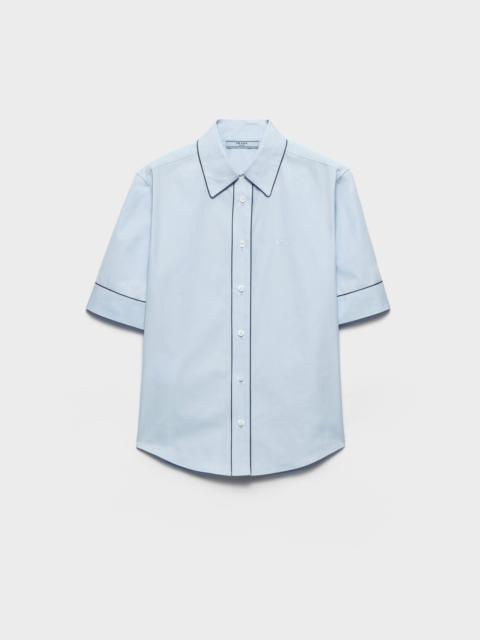 Short-sleeved poplin shirt