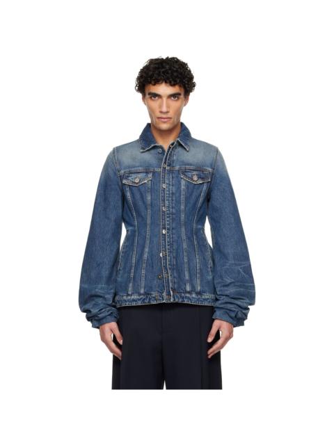 Blue Oversized Sleeves Denim Jacket
