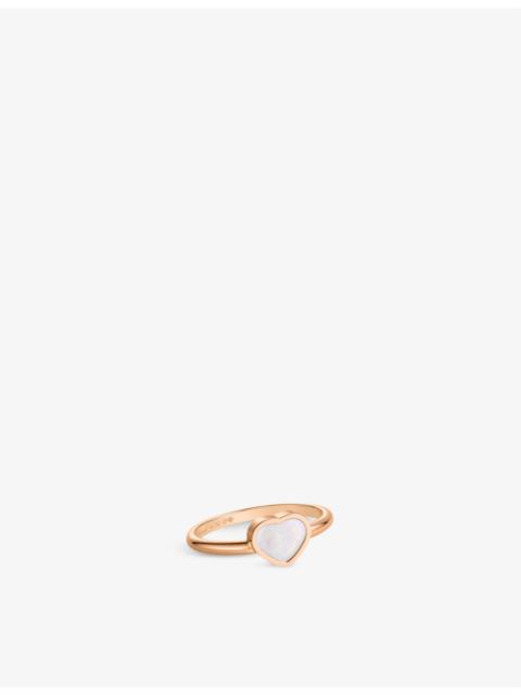 My Happy Hearts 18ct rose-gold and mother-of-pearl ring