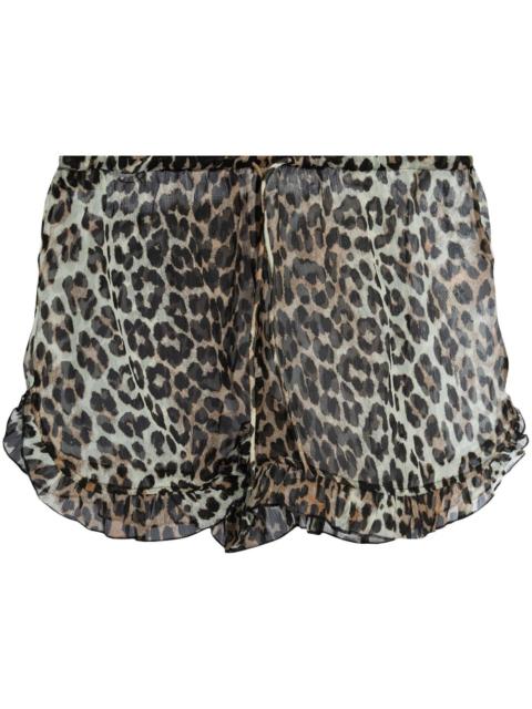 leopard print shorts
