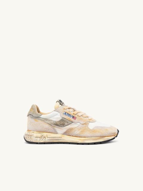 REELWIND SUPER VINTAGE SNEAKERS IN NATURAL NYLON AND SUEDE