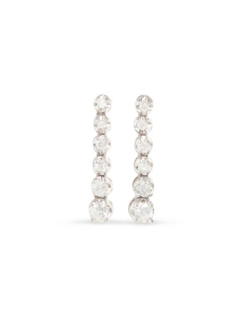White Gold Noble Diamond Tennis Earrings