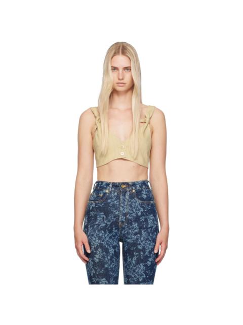 Beige Suiting Tank Top