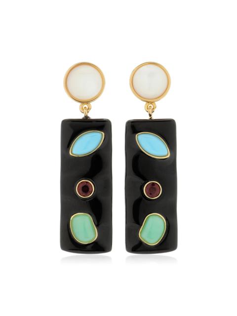 Tessera Gold-Plated Multi-Stone Earrings multi
