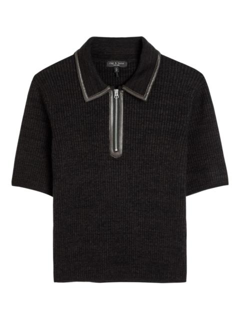 Caterina zip-fastening polo shirt