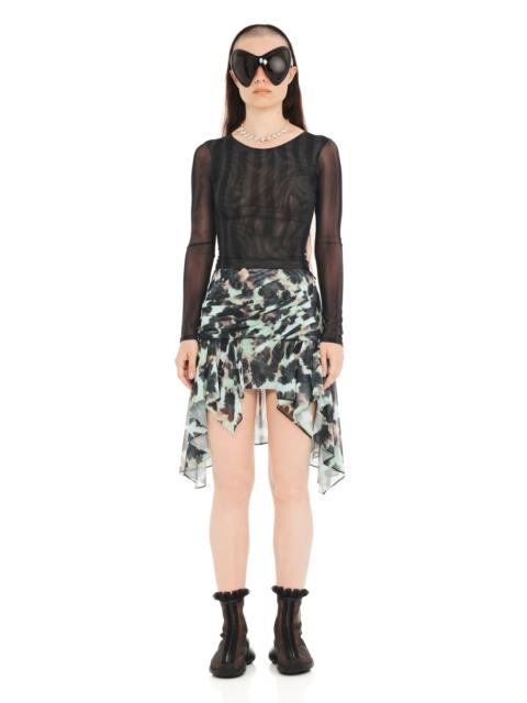 SNOW LEOPARD CELOSIA MINI SKIRT