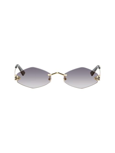 Gold 'Panthère de Cartier' Sunglasses