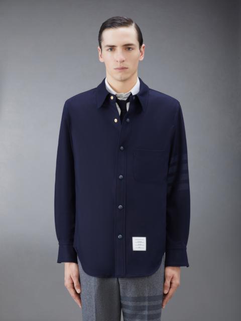 flannel tonal 4-Bar shirt jacket